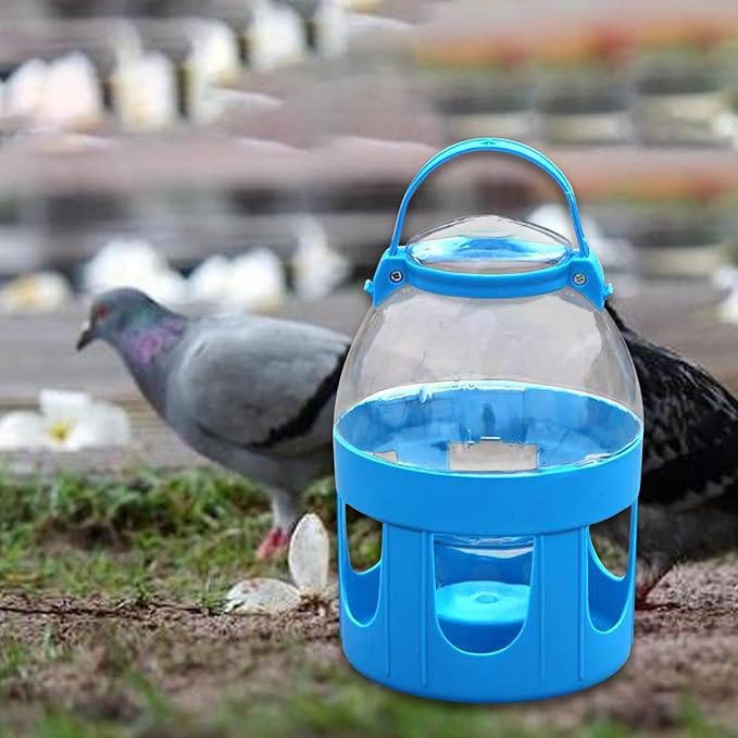 Bird Water Feeder Water Dispenser Convenient Hanging Feeding Tool Dove Drinker for Farm Cockatiels Pigeons Chick Pet Supplies, 2L
