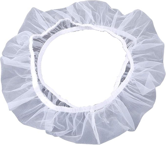 Elastic mesh Bird cage Cover dust-Proof Bird cage Skirt Round Bird cage Accessories,M White