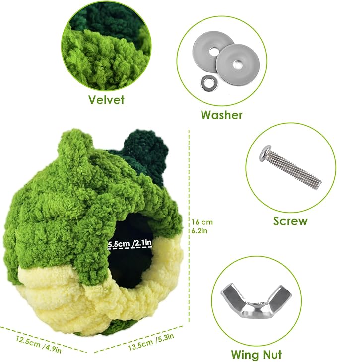 KATUMO Bird Nest, Small Sun Conure Breeding House Parrotlet Snuggle Hut Lovebird Bed for Conure, Lovebird, Zebra Finch, Loriculus, Hamster and Other Small Birds (Less Than 5 inches Long)