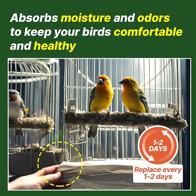 T TORTO9 Bird Cage Liner - 120 Paper Sheets, 20" x 18", 2.9 lb - Ideal for Pet Habitats, Bulk Pack for Long-Lasting Use, Newsprint Texture, Convenient Parcel Packaging