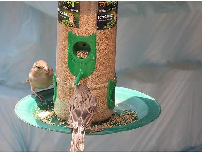 Bird Feeder for Bird Food Large 2 Piece_Green