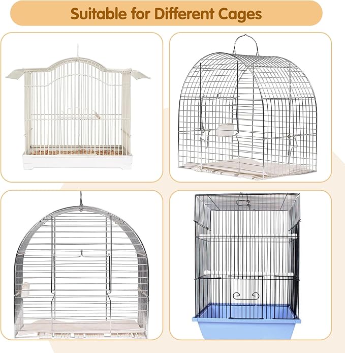 Bird Cage Seed Catcher, 60-118'' Large Bird Cages Cover, 31.5'' H Adjustable Nylon Bird Cage Mesh Net, Soft Airy Bird Cage Skirt Guard Accessories for Parrot Parakeet Macaw (Gray)