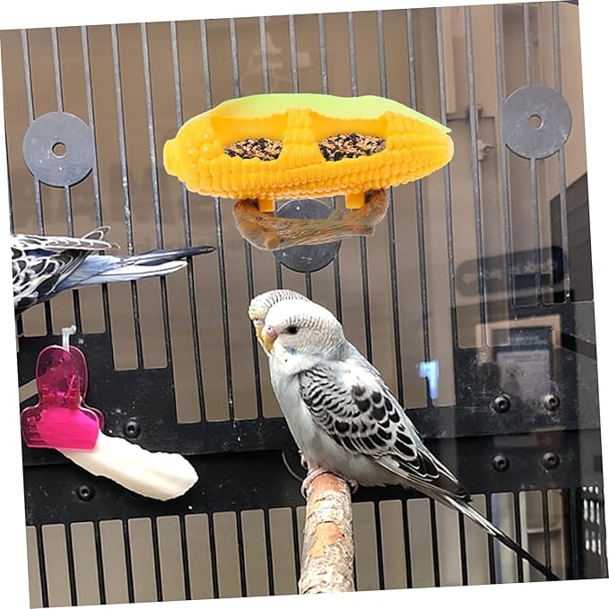 BESPORTBLE 1pc Feeding Box -slide Pet Feeder Pet Birds Feeder Bowl Bird Feeding Dish Cup Pet Bowl Food Bowl Rabbit Feeder Bird Drinking Water Food Box Plastic Tiger Skin Peony re-usable