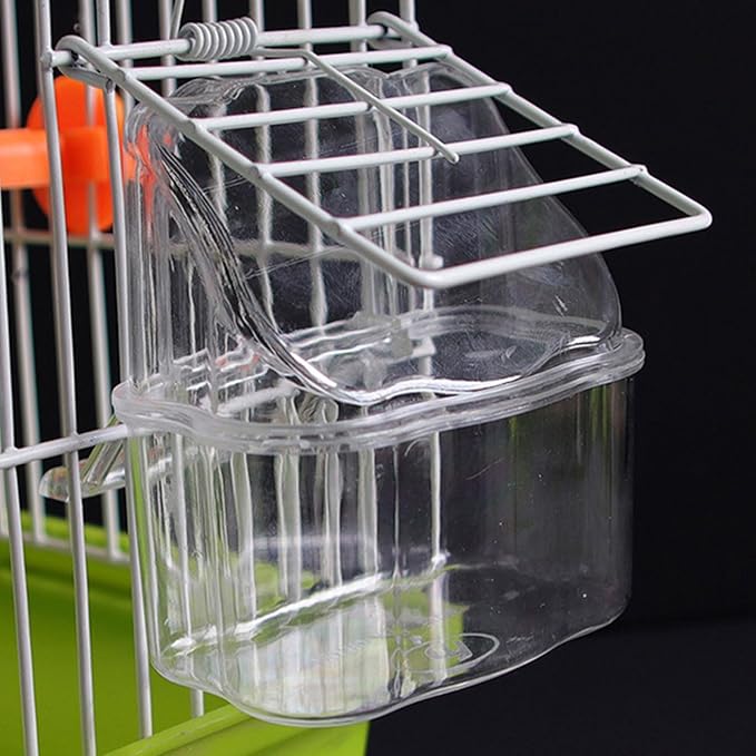 10pcs Clear Bird Feeder Feeding Box for Cage with Easy Installation and Spill Proof Design for Easy
