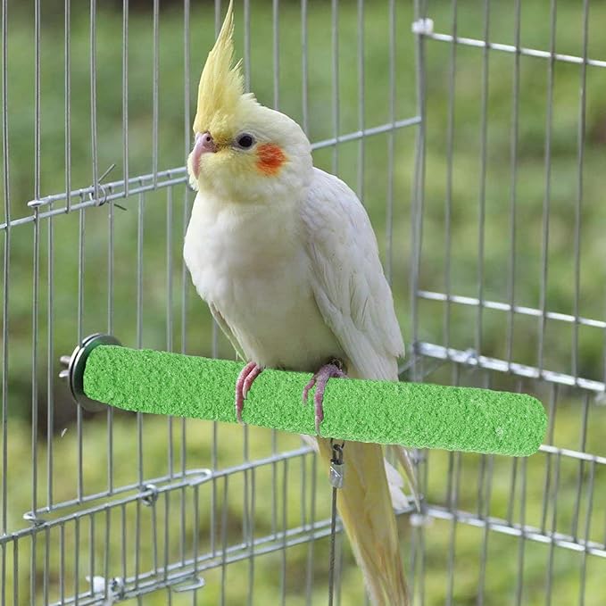 Parakeet Bird Perches for Cage, 2Pcs Wood Parrot Stand Cage Accessories Colorful Natural Wooden Stick Paw Grinding Rough-surfaced Chew for Parakeet Cockatiel Conure Budgies Lovebird (Random Color)