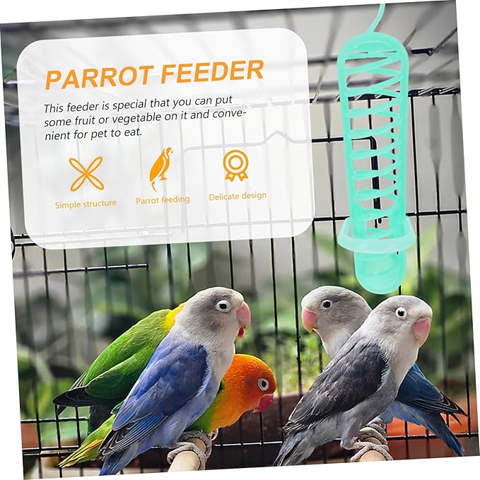 POPETPOP Bird Treat Holder-Parrot Food Fruits Basket Millet Feeding Cage Feeder for Parakeet,Cockatiel and Other Birds