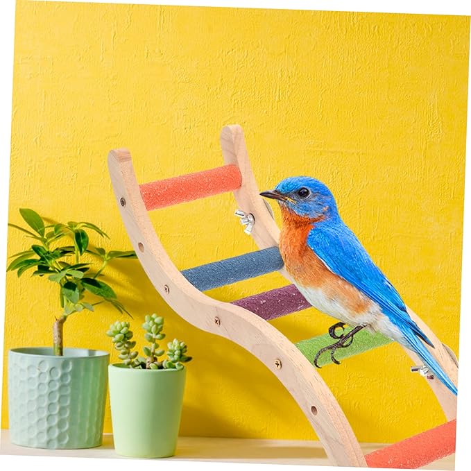Bird Climbing Ladder Toy Parrot Plaything Hamster Training Ladder Random Color