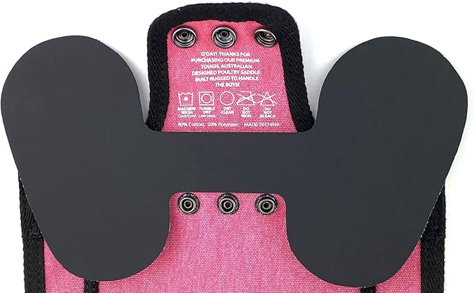 DOWN UNDER OUTDOORS Medium-Large Chicken Saddle with Adjustable Straps, Chicken Apron, Poultry Saver, Pet Supplies, Including Shoulder Cover (Pink)