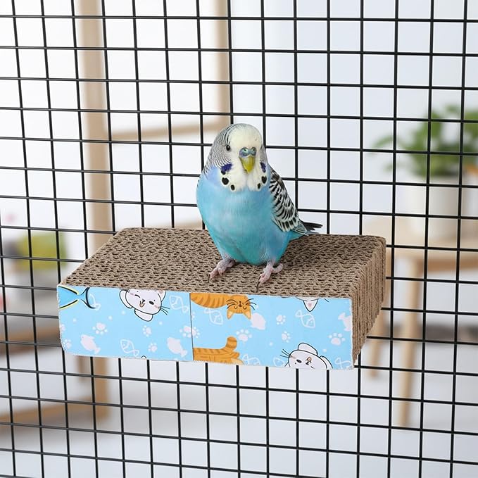 2 Pieces Bird Chew Toy Parrot Perch Stand Platform Paw Grinding Stick Grinding Stand Parrot Cage for Macaws, Small Parakeets, Conures, Budgies