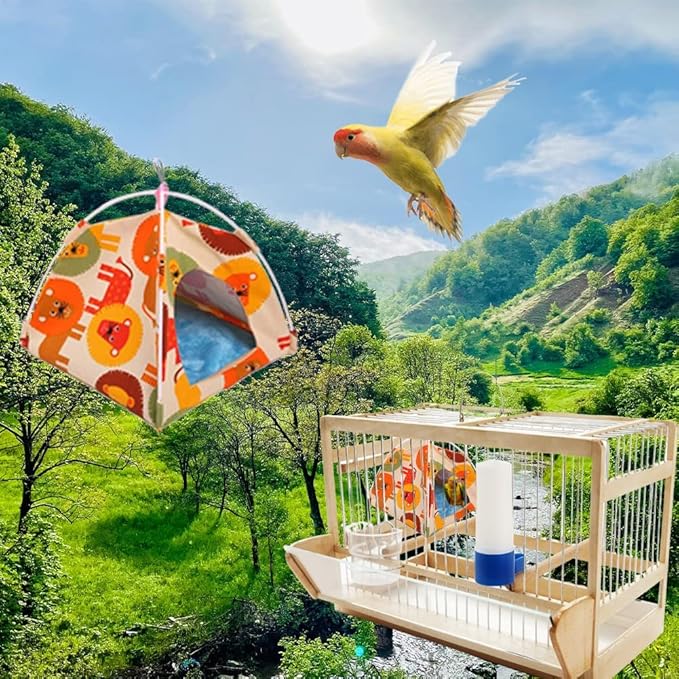 FEimaX Bird Nest House Hanging Hammock Finch Cage, Snuggle Hut Tent for Small Medium Parrots Parakeet Lovebird African Grey Budgies Cockatiels
