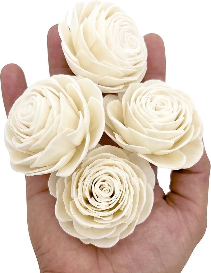 by M&M 5175 Sola Shred Roses - Handmade Sola Wood Shreddable Foot Toys, Lightweight, Lots of Thin Wood Layers, Delightfully Fun for Small to Med Size Pet Bird Species
