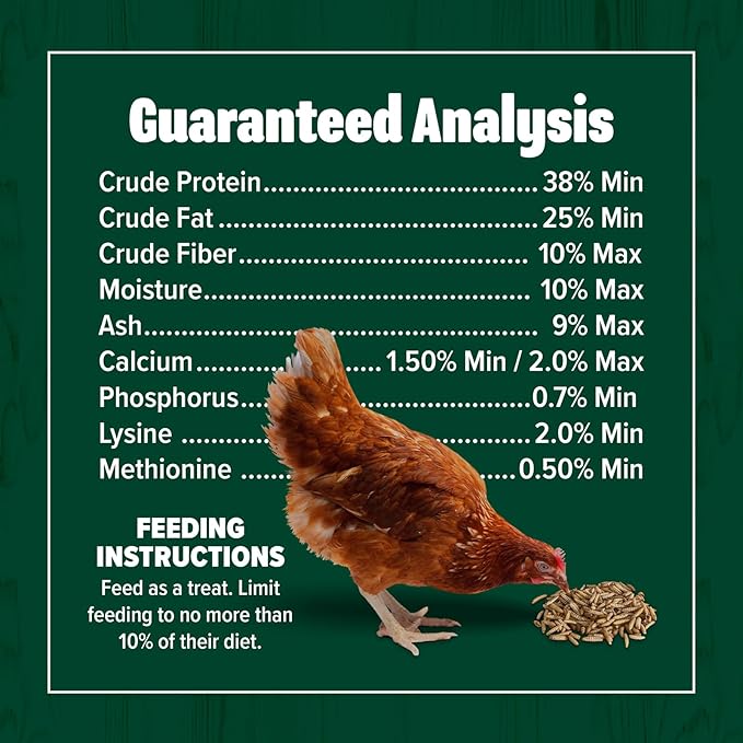 Eaton Pet and Pasture Premium Grubs, USA Grown Dried Black Soldier Fly Larvae, High Calcium Treat for Chickens, Ducks, Wild Birds (5 LB)
