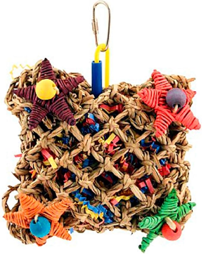 Super Bird Creations SB50949 Pickin’ Pocket Bird Toy - Ideal for Cockatiels, Parakeets, Parrots - Small to Medium Birds - Fun & Entertaining Bird Toy - Bird Safe Component & Design - 7.5"x5" (2 Pаck)