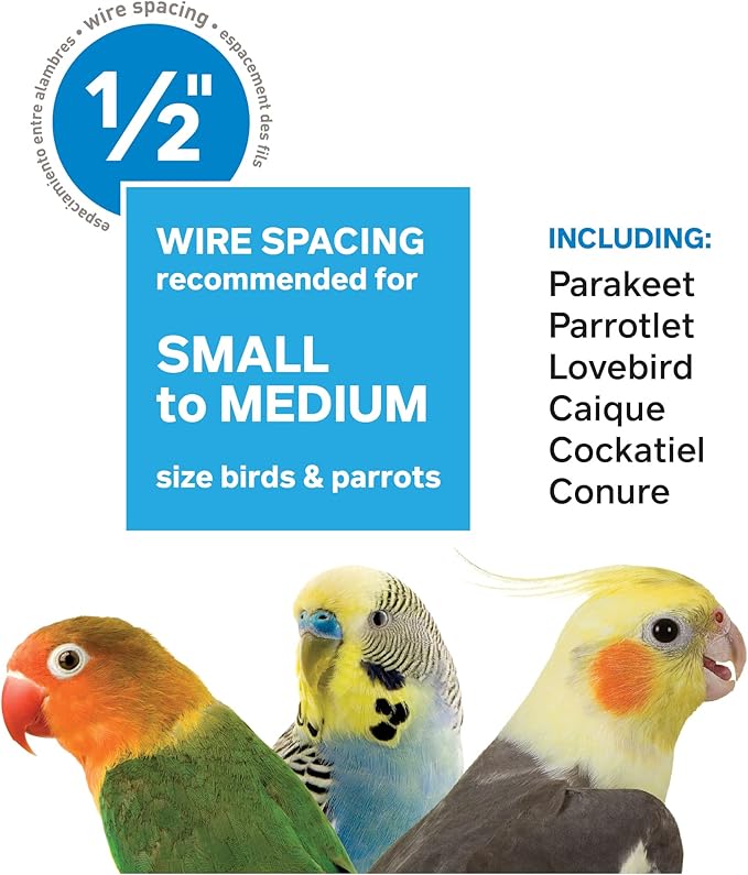 Prevue Pet Products Playtop Flight Bird Cage with Stand - F085, Black