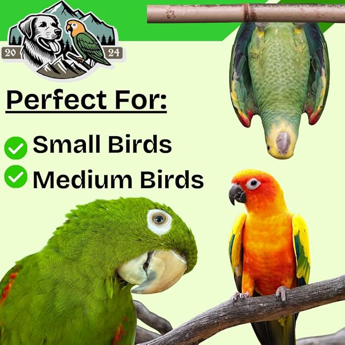 Exquisite Pets Parrot Toy Chew Toy for Amazon Parrots Medium & Large Birds All-Natural Wood Shredding Forraging Chewing