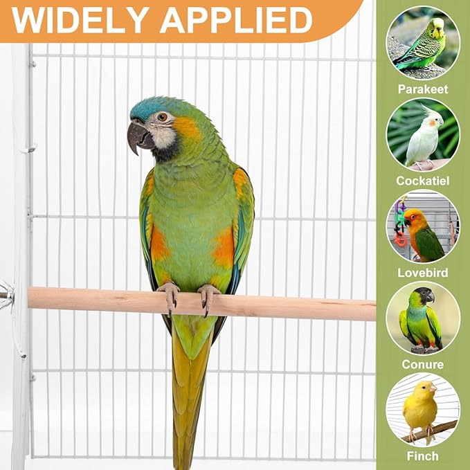 YARNOW 5pcs Natural Wood Bird Perches for Parrots Height Stand Toy for Parakeets Cockatiels and Lovebirds Easy to Install Exercise Platforms