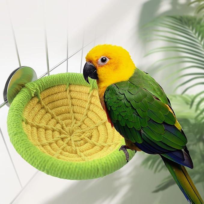 Cotton Rope Bird Nest Handmade Bird Breeding Nest Parrot Hatching Nesting for Budgie Canary Parakeet Finch Cockatiel Lovebird and Other Small Birds