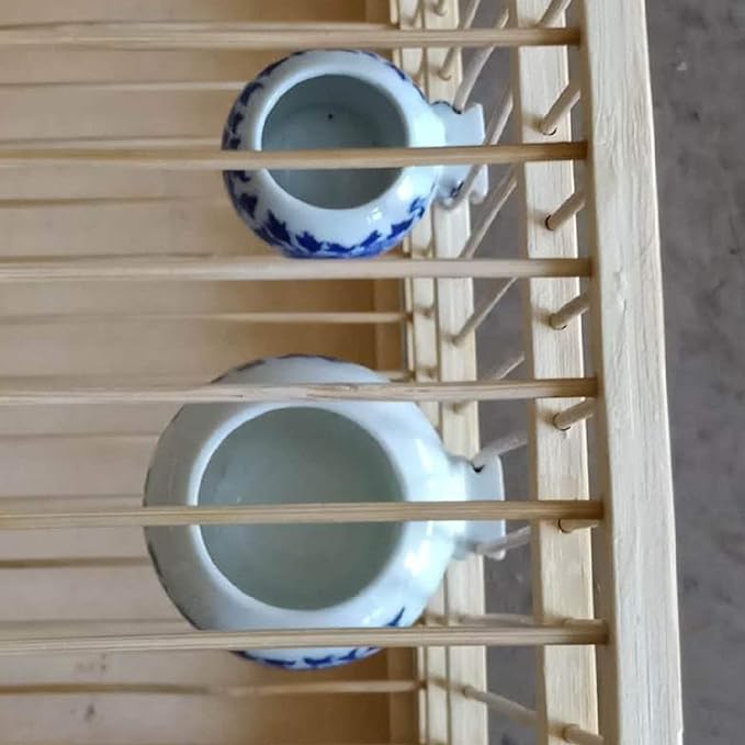 OMEM Bird Mini Ceramic Feeder(3 Pack),Bird Ceramic Food and Water Mini Bowl