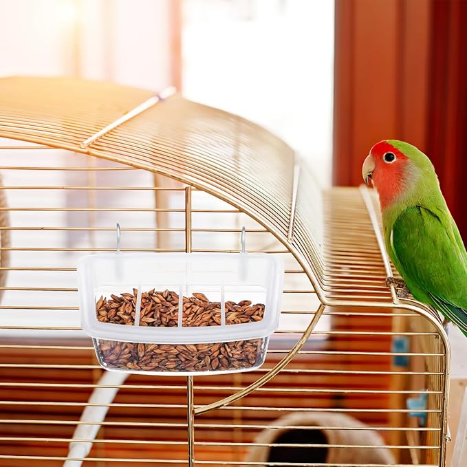 POPETPOP Bird Cage Feeder, Plastic, Multiple Pets
