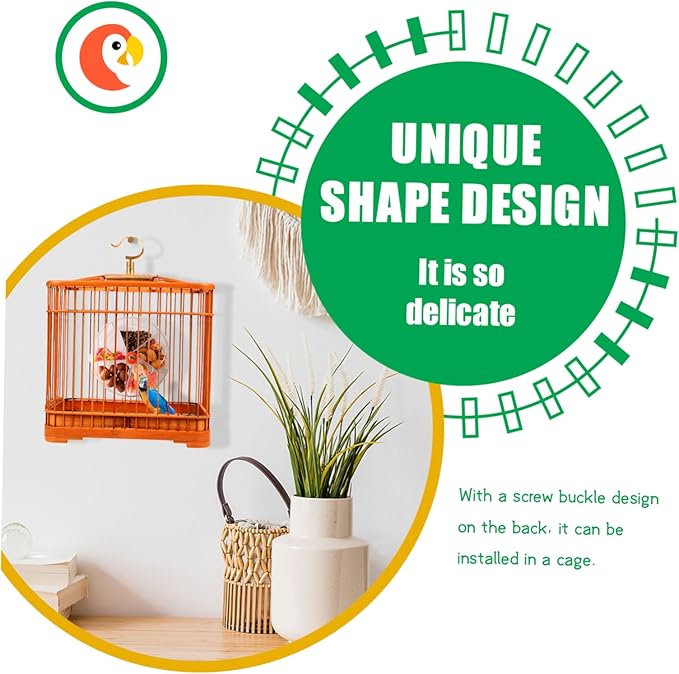 Milisten 1set Bird Intelligence Growth Cage Toy Rotate Wheel Feeder for Foraging Interactive Food Toy for Parrots Cockatiels Random Color Transparent Frosted