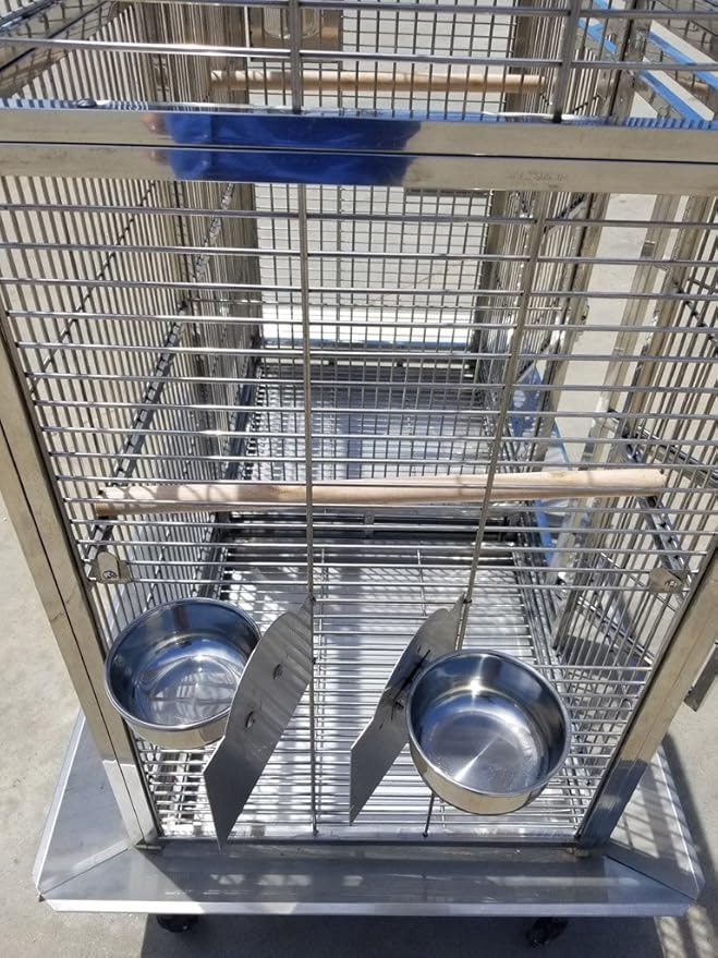 XL Size Full 304 Stainless Steel Double Macaw Cockatoo Parrot Bird Pet Breeder Cage w/Divider SUS304 Medical Grade Steel