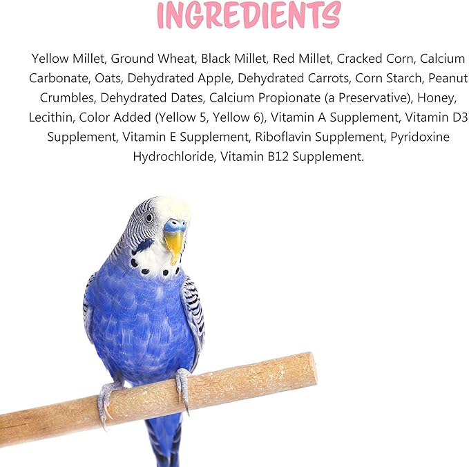 Vitakraft 3 Pack of Harvest Apple Crunch Sticks for Parakeets, 2 Sticks Each