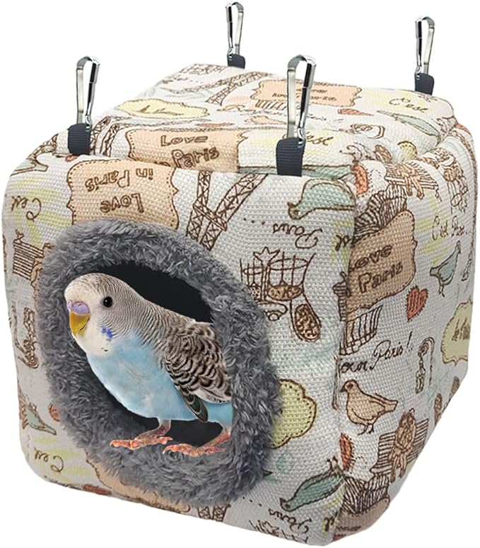 Bird Plush Nest Bed - Hanging Soft and Warm Hammock for Birds Parrot Parakeet Cockatiel Conure Hamster Rat Squirrels etc