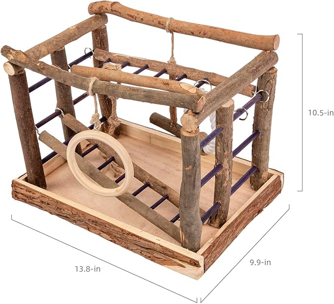 Niteangel Natural Living Playground for Birds, Bird Activity Center