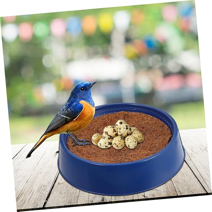 Reusable Pigeon Nesting Bowls with Nesting Pads 10.23X10.23X2.44In Durable Bird Cage Accessories for Breeding Hatching Indoor Outdoor Use