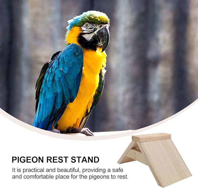 Hemobllo Bird Supplies 2Pcs Wooden Pigeon Perch Durable Dove Rest Stand Pet Birds Standing Rack