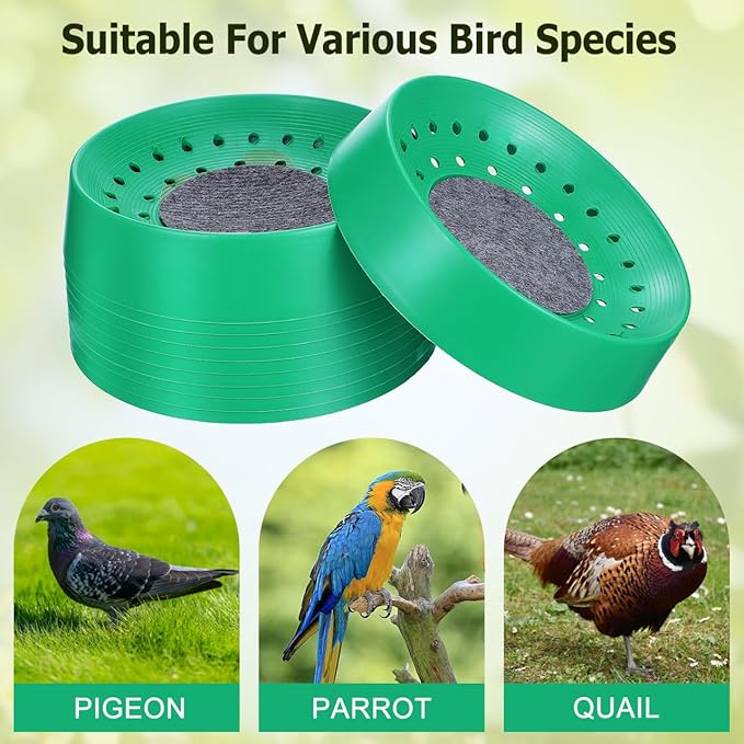10pcs Pigeon Nest Breeding Basin Washable Bird Egg Rest Bed for Parrots Pigeon Supplies for Home Use
