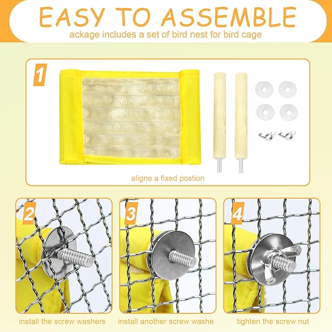 Winter Warm Bird Nest Bed, Parrot Hanging Nest, Cage Hammock, Snuggle Hut for Parakeet Budgies Cockatiels Lovebird Cockatoo Finch Hamster Chinchilla