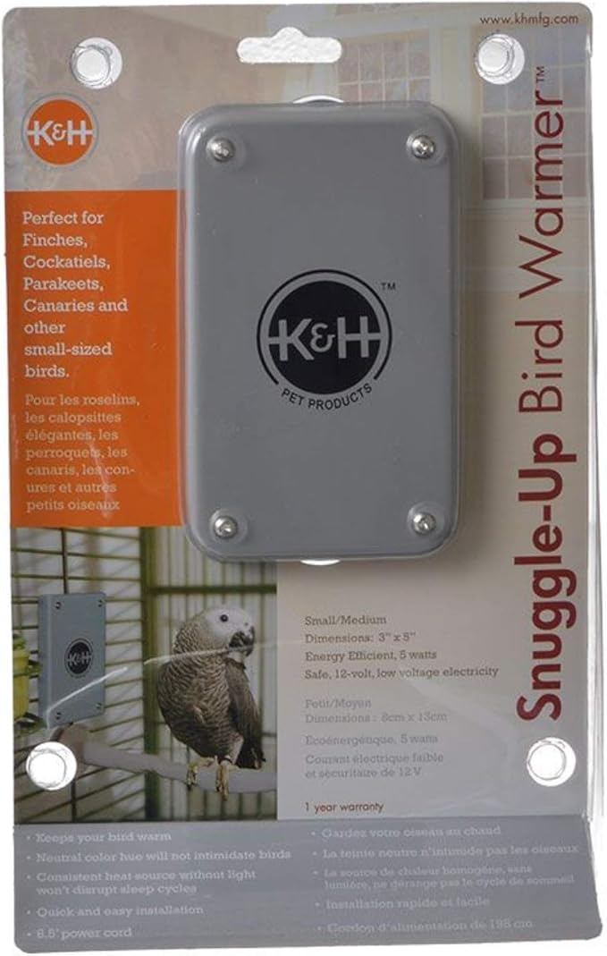 K&H PET PRODUCTS Snuggle Up Bird Warmer - Small to Medium, Electric, Radiant Heater, 7W, 5W