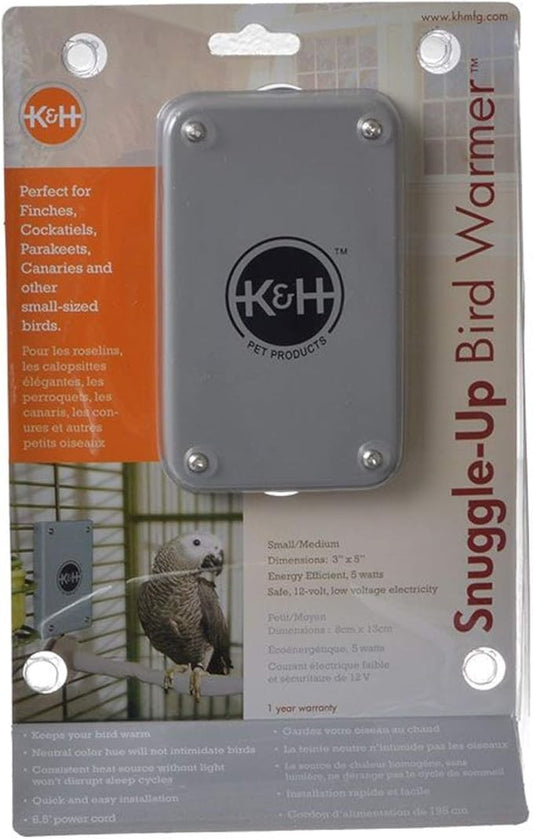 K&H PET PRODUCTS Snuggle Up Bird Warmer - Small to Medium, Electric, Radiant Heater, 7W, 5W