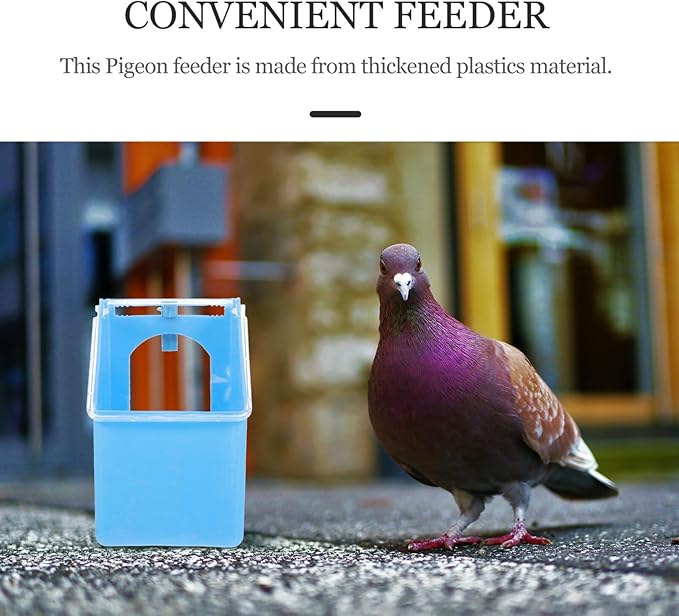 Yardwe 4pcs Pigeon Feeder Plastic Quail Bird Feeder Quail Cage Accessories for Pigeon Parrots Parakeet Budgie Bird