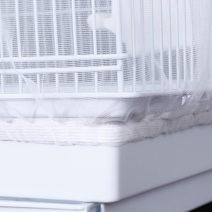 Ipetboom Universal Bird Cage, 61.02 X 11.81 Inches White Bird Cage Net Cover, Parrot Nylon Mesh Net Cover, Lightweight and Breathable for Pet Use