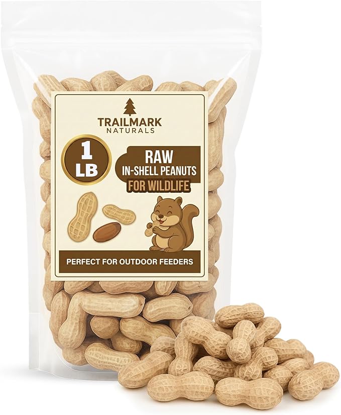1 LB - Raw Peanuts For Squirrels, Raw In Shell Peanuts For Birds and Wildlife- Squirrel Food, Wild Bird Seed - Grown in The USA