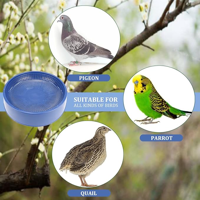 10 Pcs Plastic Pigeon Nest Bird Nest Bowls Pigeon Nest Bowl Breeding Hatching Nest for Pigeons Quails Breeding Hatching (Blue)