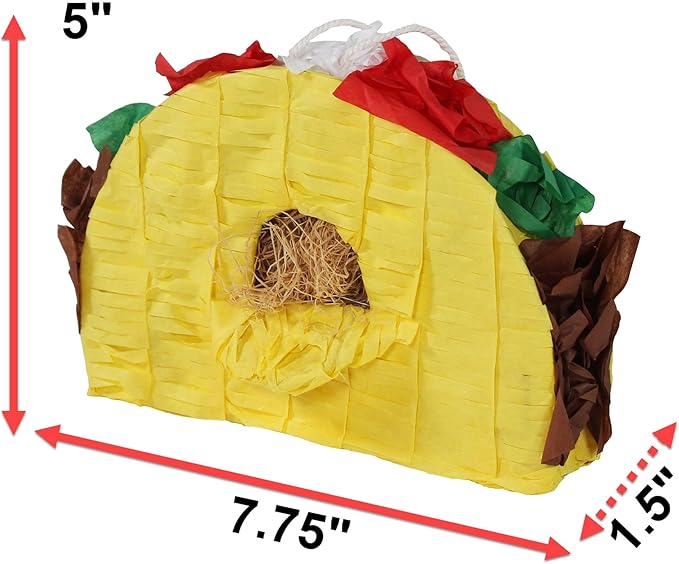 Penn-Plax Taco Pinata with Natural Nesting Material – Safe for Medium and Large Birds – Colorful & Fun Addition to Any Cage