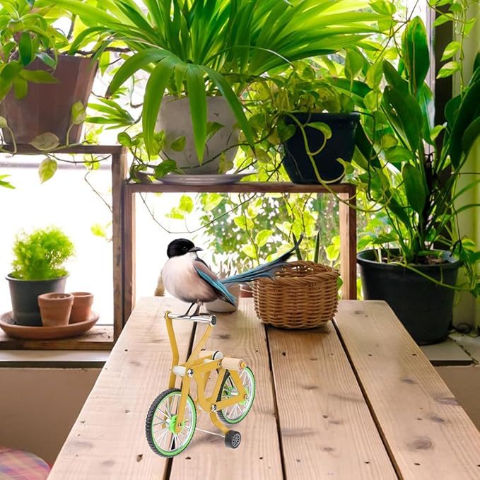 Parrot Bike Toy 6.10In Educational Bird Training Toy Interactive Bicycle for Parrot Intelligence and Exercise