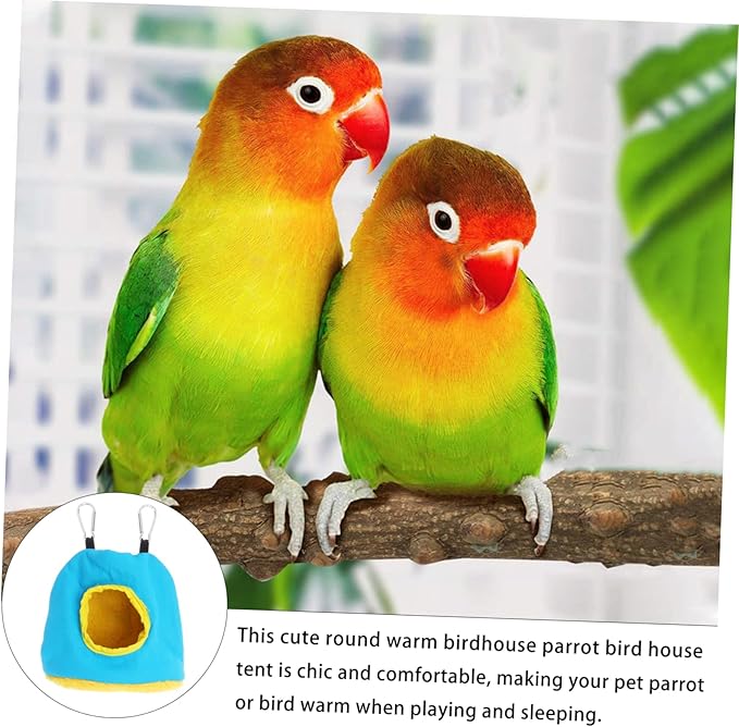 Toddmomy Round Warm Parrot Nest Bed House Cozy Hammock for Birds Random Color Parrot Tent for Sleeping and Play