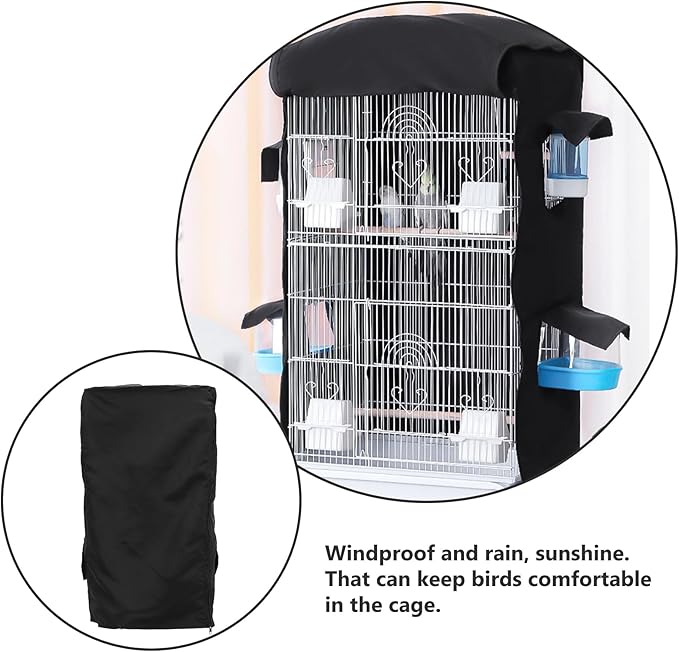 Bird Cage Cover Light Blocking Protector for Parrots Breathable High-Grade Windproof and Rainproof for Indoor Use