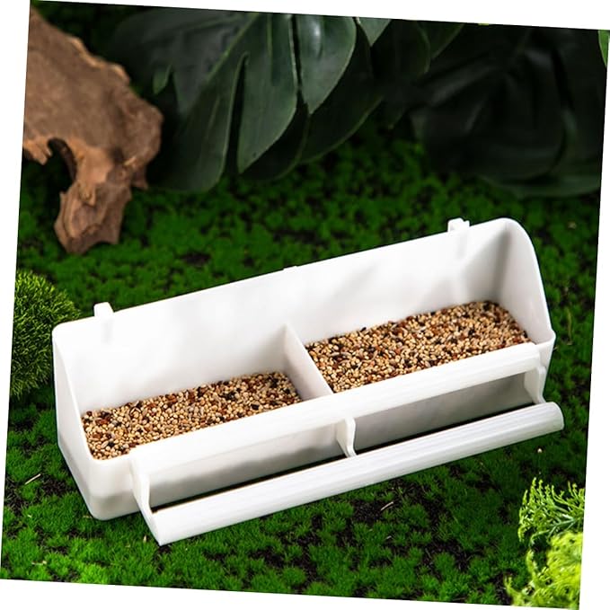 BESPORTBLE Plastic Bird Feeder Spill Design Hanging Bowl for Parakeets Cockatiels and Parrots Easy to Clean Bird Cage Accessory