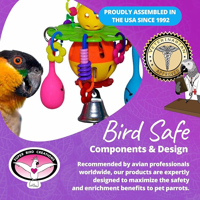 Super Bird Creations Maraca Blast Bird Toy