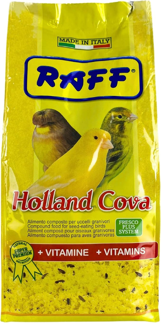 Raff Holland Cova Vitamins for Bird Food, Bag of Bird Feed for Canary Food, Goldfinches, Exotic Birds and More, Regular Use During Breeding or Molting for Healthier Birds and Vibrant Plumage(1Kg)