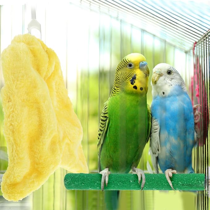 balacoo Bird Blanket Nest Hanging Hammock Bed for Parrot Cage 11.02X7.87In Soft Fleece Snuggle Hut Cozy Warm Bird Bed for Parakeet Cockatiel Pigeon