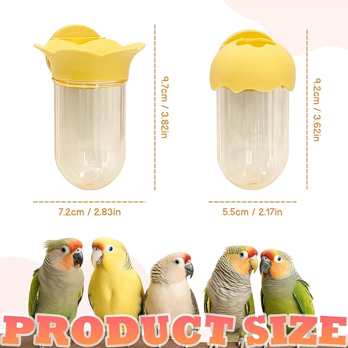 2 Pcs Bird Cage Feeder Accessories, Hanging Veggie & Fruit Holder for Parakeet, Detachable Design for Easy Cleaning