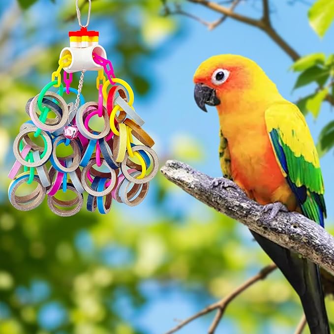 LWINGFLYER Bird Toys,Parrots Durable Cardboard Chewing Shredding Foraging for Medium & Large Parrot African Greys Cockatoos Amazons Mini Macaws