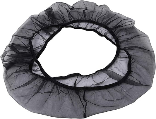 Elastic mesh Bird cage Cover dust-Proof Bird cage Skirt Round Bird cage Accessories,L Black