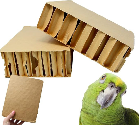 Bonka Bird Toys 2291 Pk2 Jumbo 9.25" Cardboard Blocks Parrot Foot Talon Cage Toy, Amazon, African Grey, Conure, and Similar
